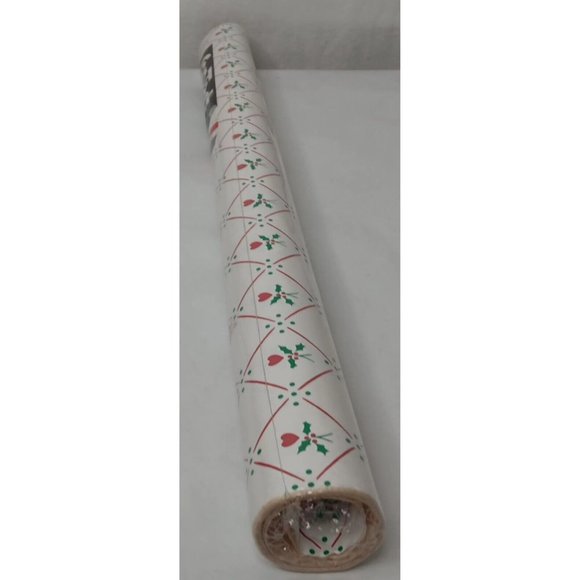 Vtg ConTact Brand Self Adhesive Plastic Shelf Liner Roll Red Mistleheart 1986 - Picture 5 of 10